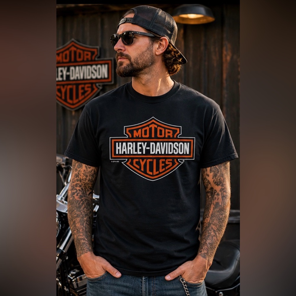 Harley-Davidson T-Shirt Old Dominion Fredericksburg VA Graphic Tee Black Size M